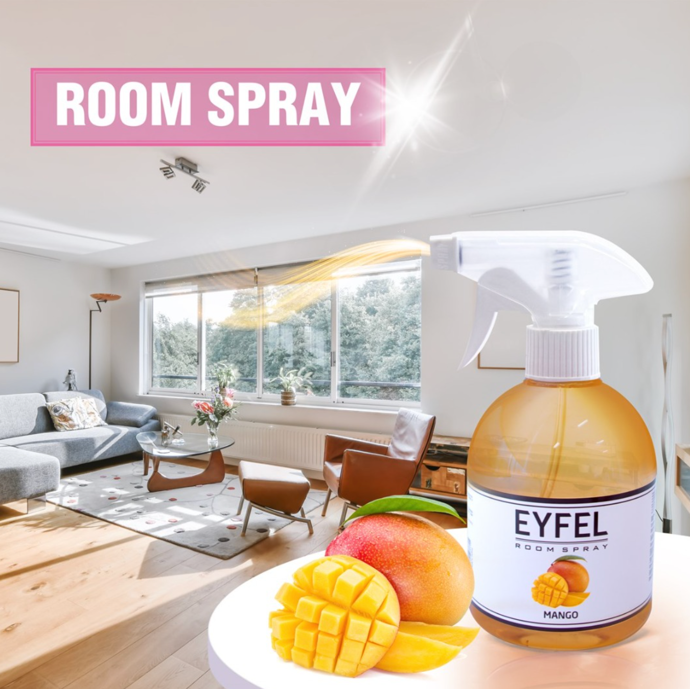 Eyfel Room Spray - 120 ml (Melon, Ocean, Fraise, etc.)
