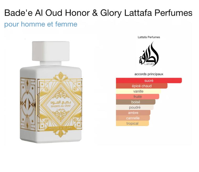 Badee Al Oud Blanc - Honneur et gloire - EAU DE PARFUM - LATTAFA -100 ML