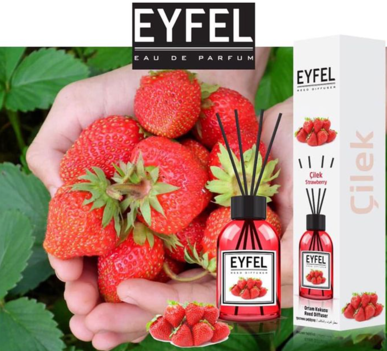 Eyfel Diffuseur - 120 ml (Melon, Ananas, Vanille, Ocean, Fraise)